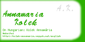 annamaria kolek business card