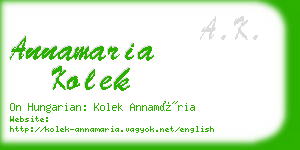 annamaria kolek business card